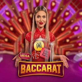 Mega Baccarat slot logo by Pragmatic Play at Ardente Casino